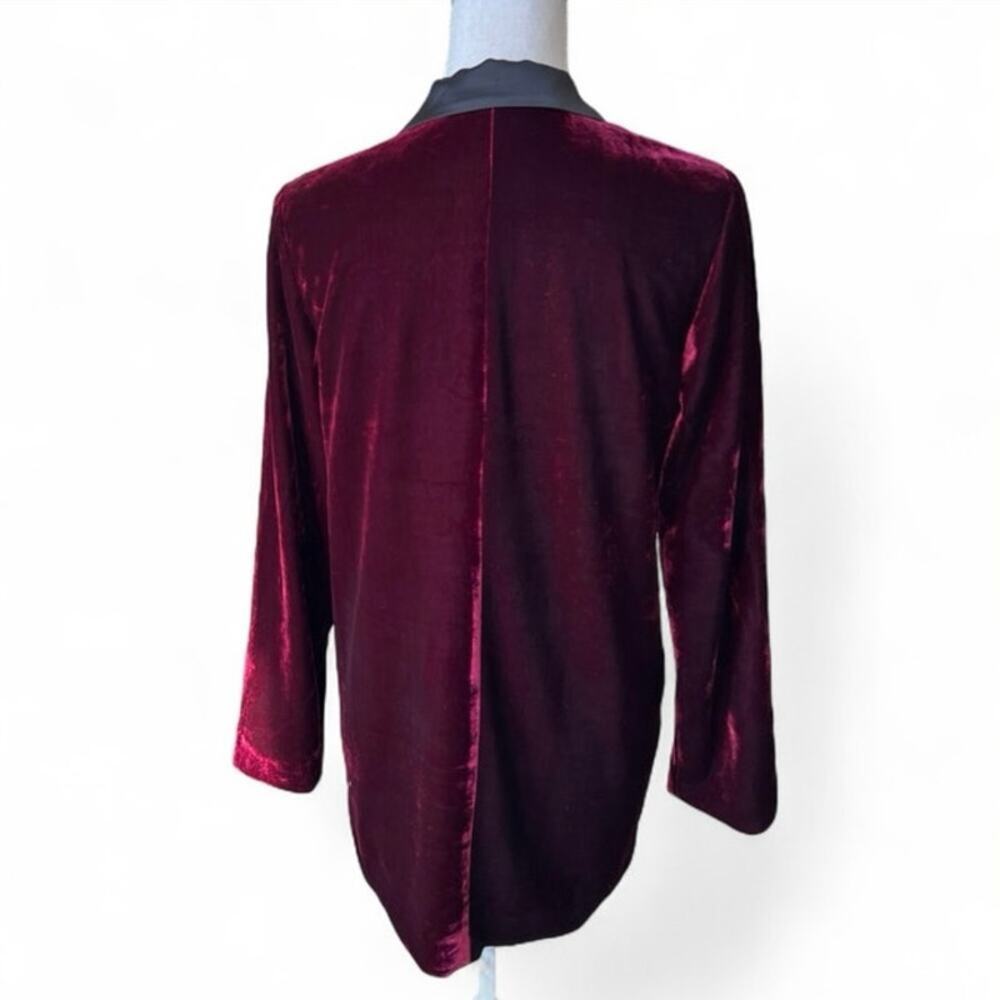 BB Dakota velvet blazer midnight in Paris in Bordeaux holiday relaxed burgundy - Picture 5 of 9